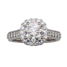 Brilliant Vintage Deco Engagement Ring - top view